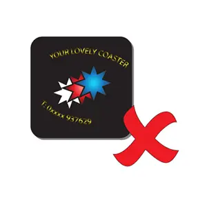 This design does not use spot colours Coaster design with colour gradients in several elements, therefore not spot colours