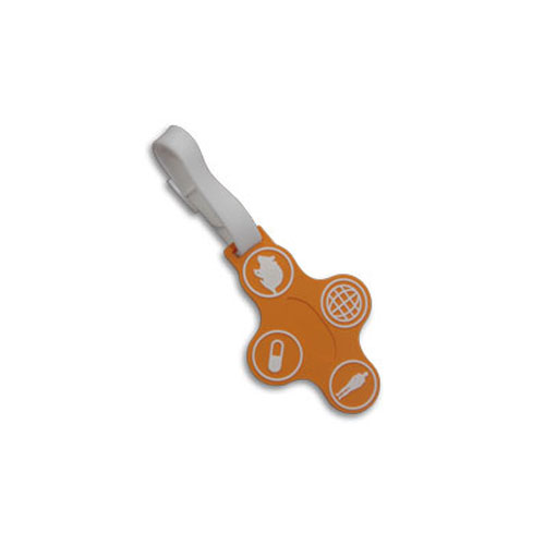 Custom Rubber Bag Tags 2D Rubber Brand UK