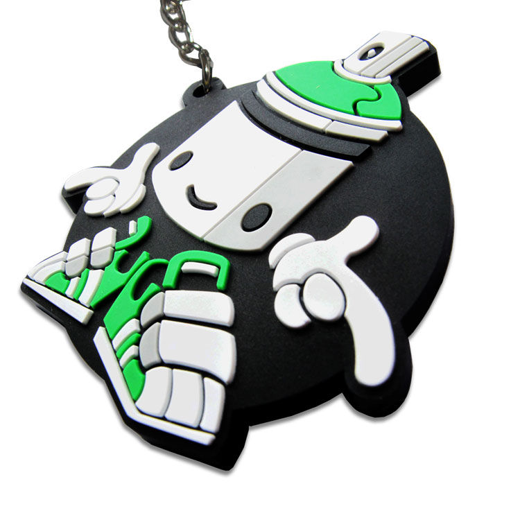 Custom Rubber Keyring - 2D Embossed