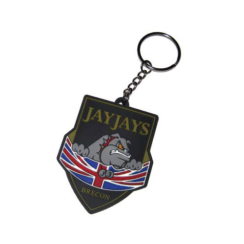 Custom Rubber Keyring - Flat