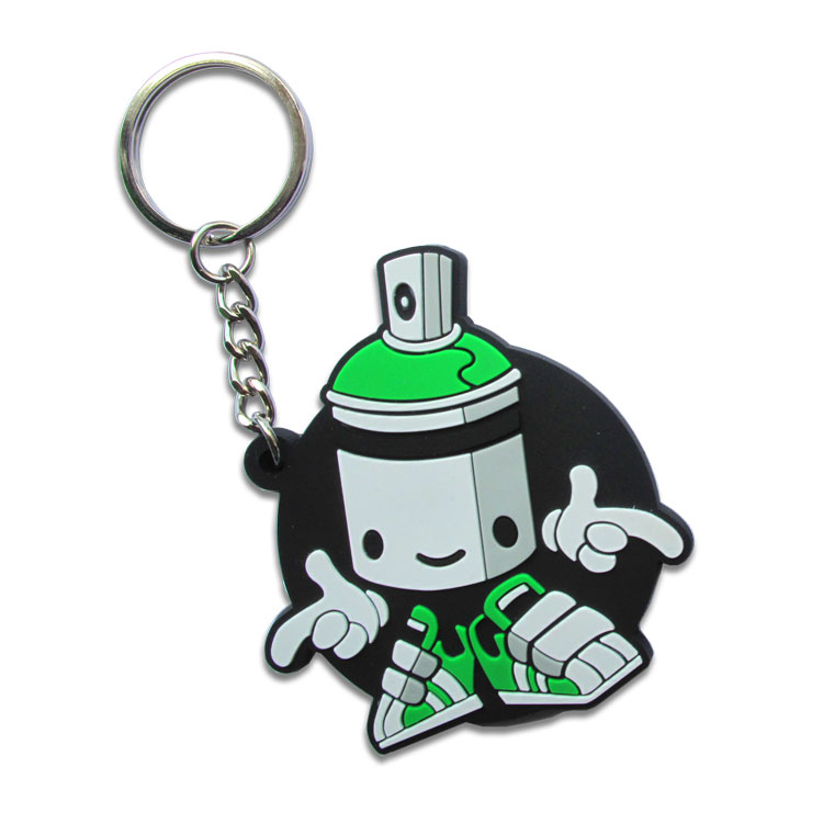 2D Rubber Keyrings